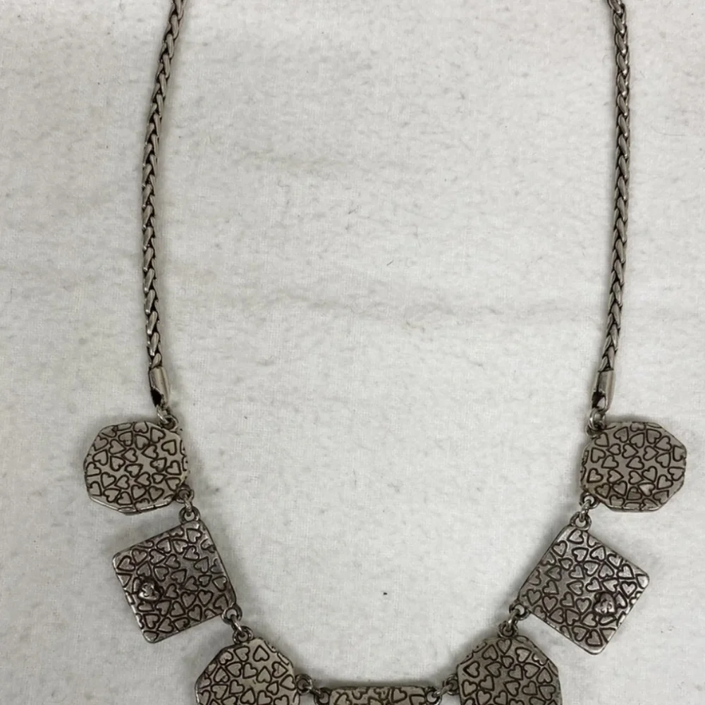 Vintage Brighton Silvertone Statement Necklace 18” Long - Picture 3 of 3